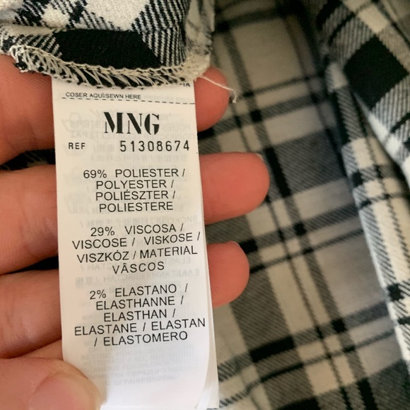 💙5/$30 Mango Plaid Below The Knee Belted Skirt - Picture 5 of 8